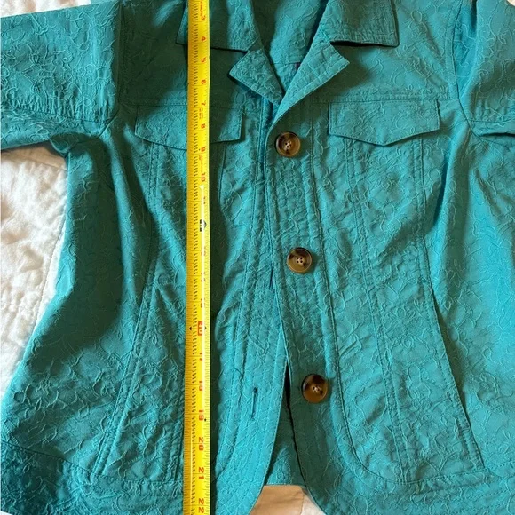 Coldwater Creek Teal Button-Up Jacket - Picture 6 of 7